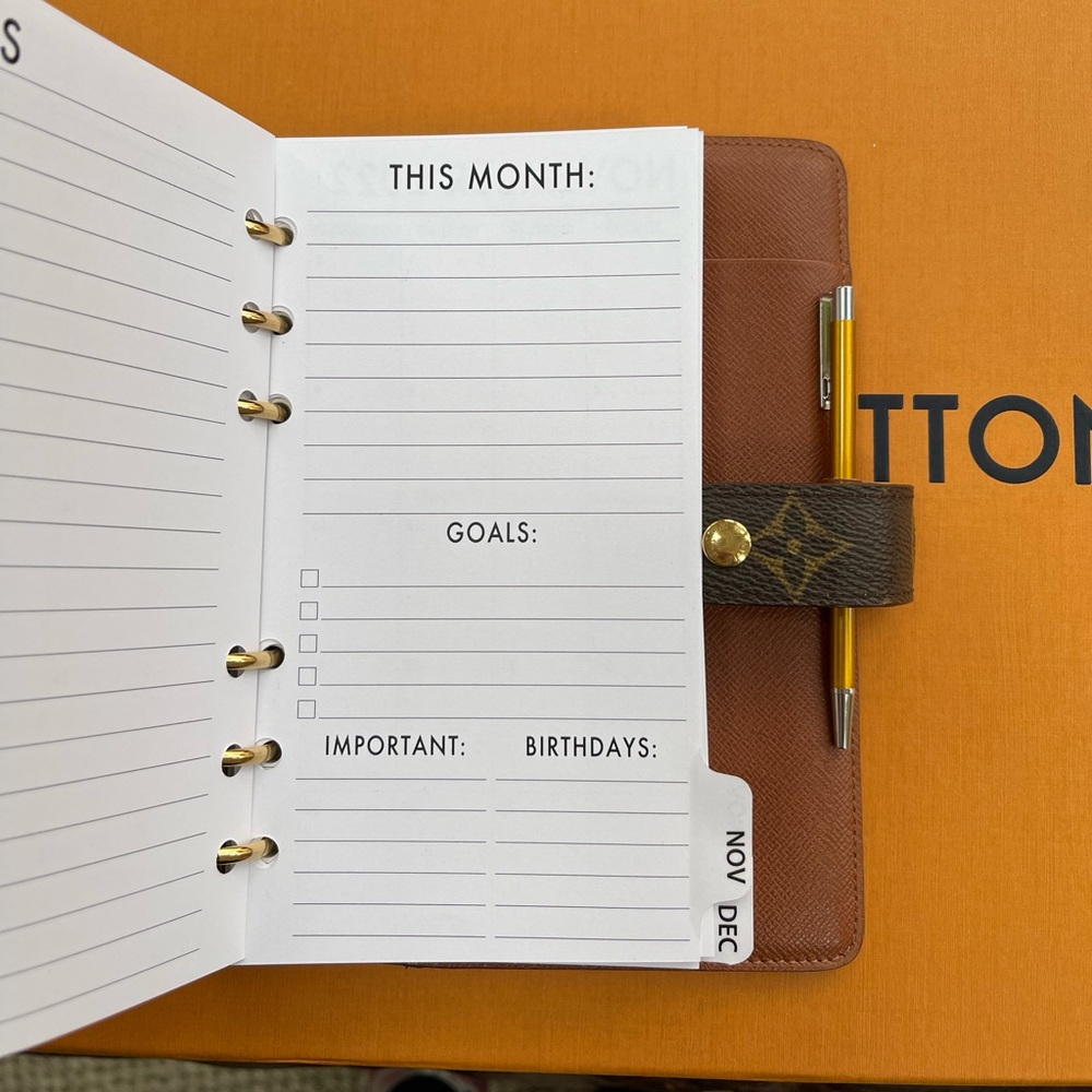 🧩2025 Inserts ALL SIZES Avail: Fits Louis Vuitton PM/MM/GM2022 Refill Calendars - Picture 16 of 16
